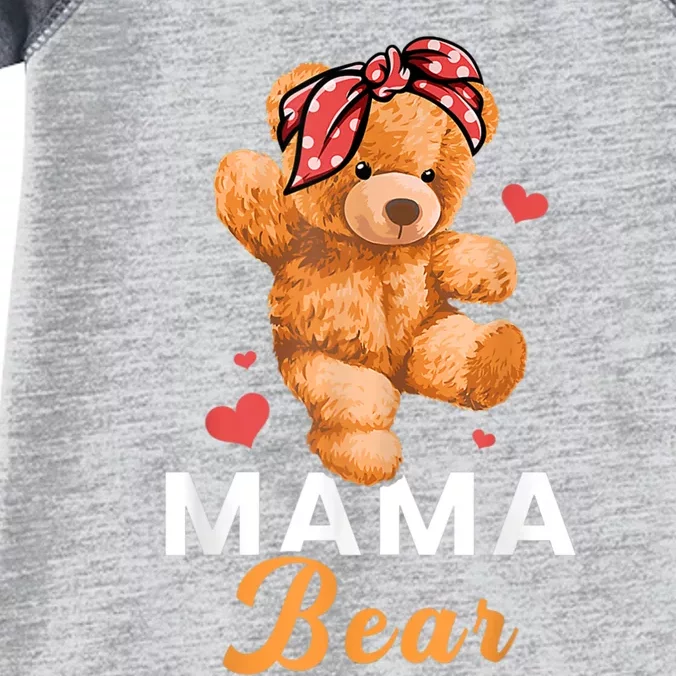 Mama Bear Mothers Day Cute Teddy Mom Momma Mommy Infant Baby Jersey Bodysuit