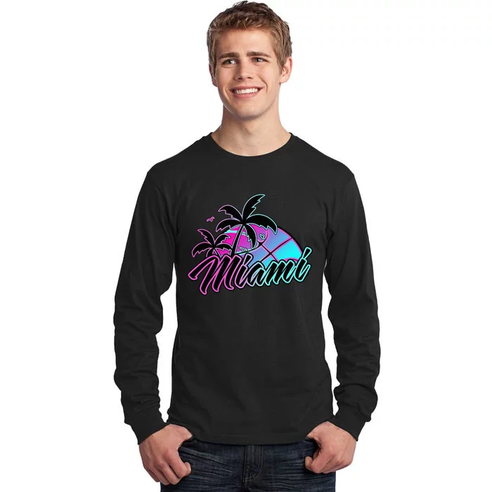 Miami Basketball Merch Gift Tall Long Sleeve T-Shirt