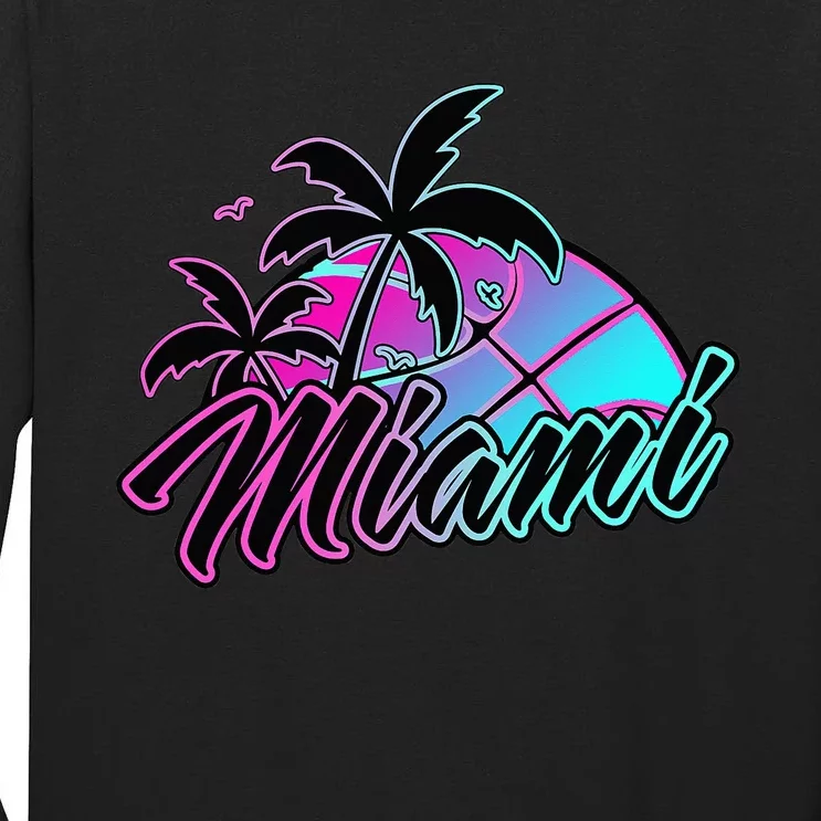 Miami Basketball Merch Gift Tall Long Sleeve T-Shirt