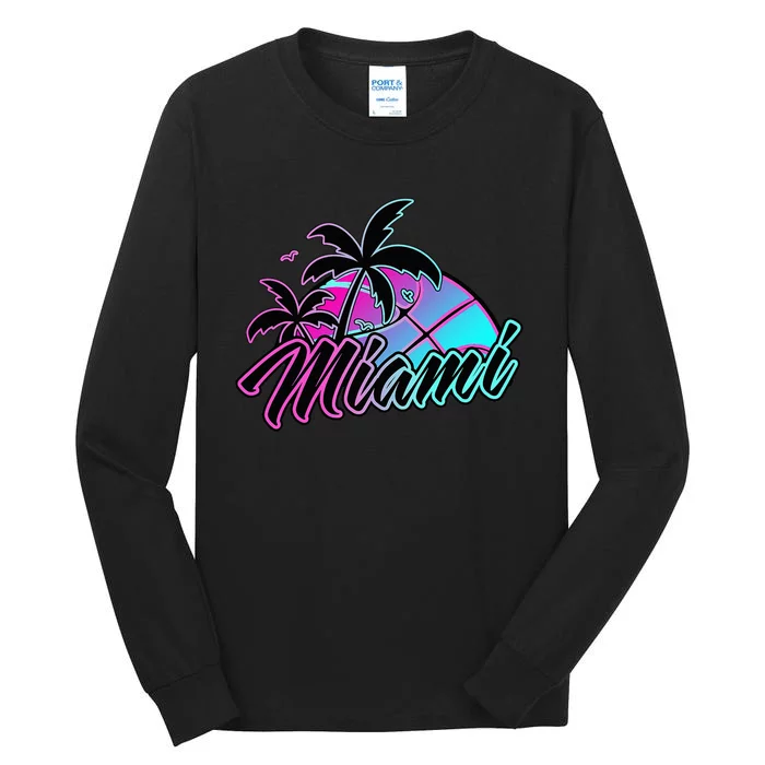 Miami Basketball Merch Gift Tall Long Sleeve T-Shirt