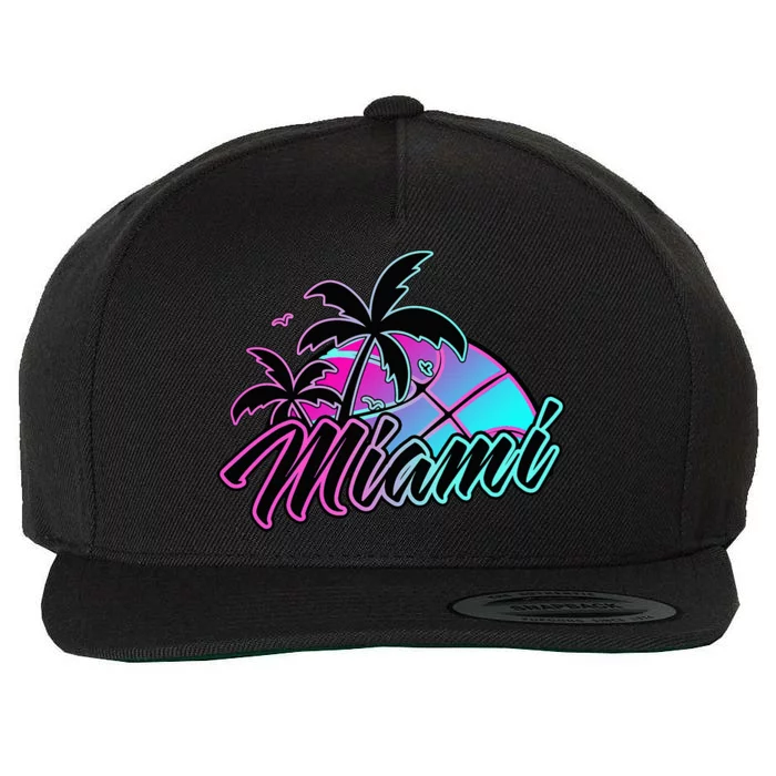 Miami Basketball Merch Gift Wool Snapback Cap