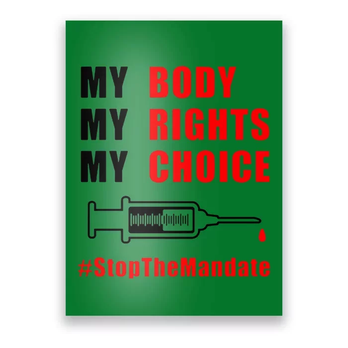 My Body My Rights My Choice Stop The Mandate Poster