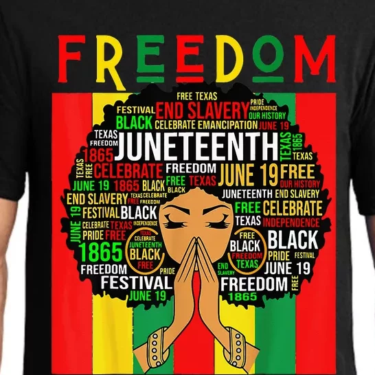 Melanin Black Magic Juneteenth Freedom  Mom Pajama Set