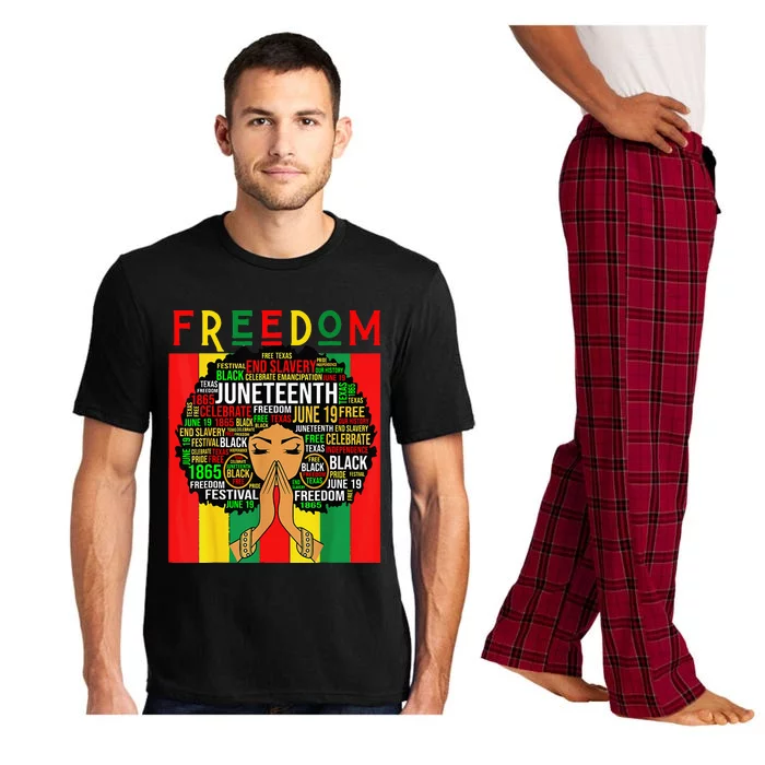 Melanin Black Magic Juneteenth Freedom  Mom Pajama Set