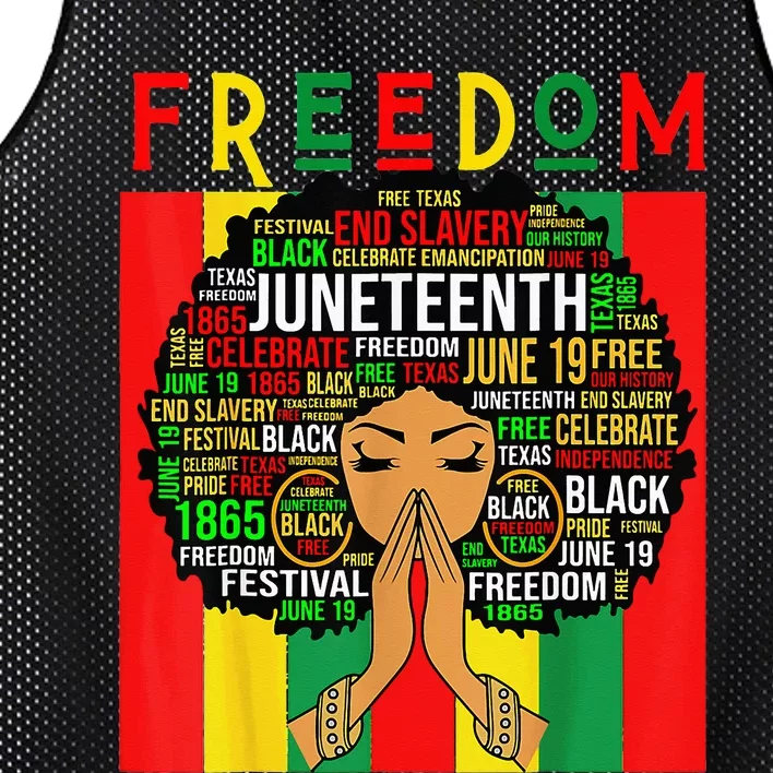 Melanin Black Magic Juneteenth Freedom  Mom Mesh Reversible Basketball Jersey Tank