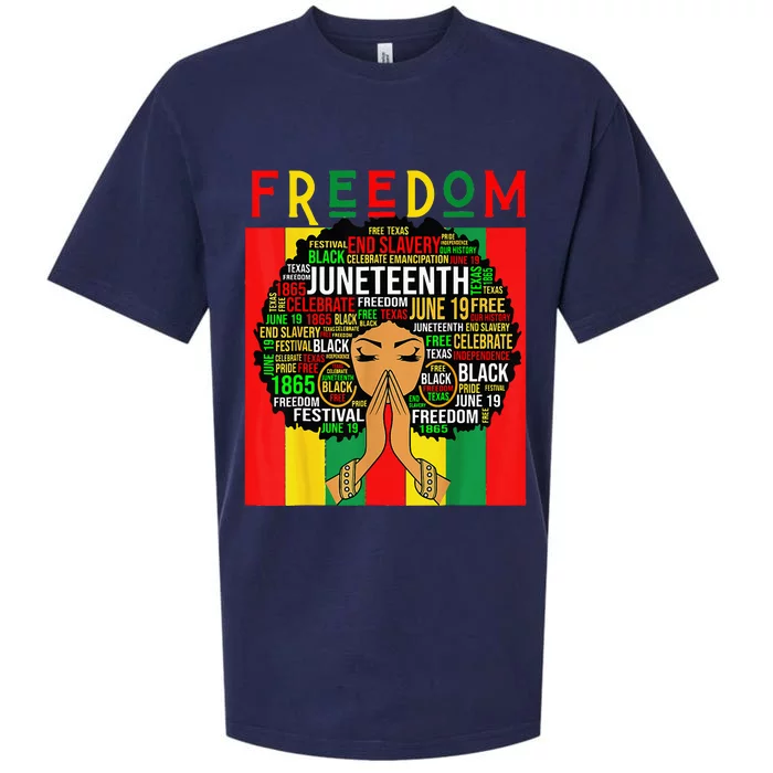 Melanin Black Magic Juneteenth Freedom  Mom Sueded Cloud Jersey T-Shirt