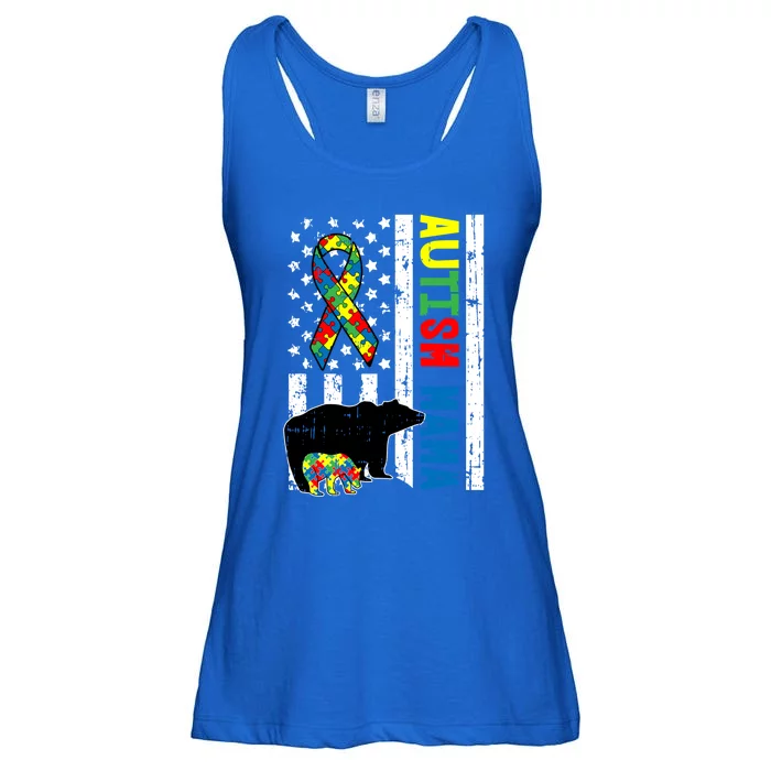 Mama Bear Matching Family Autism Awareness Funny Gift For Mom Gift Ladies Essential Flowy Tank