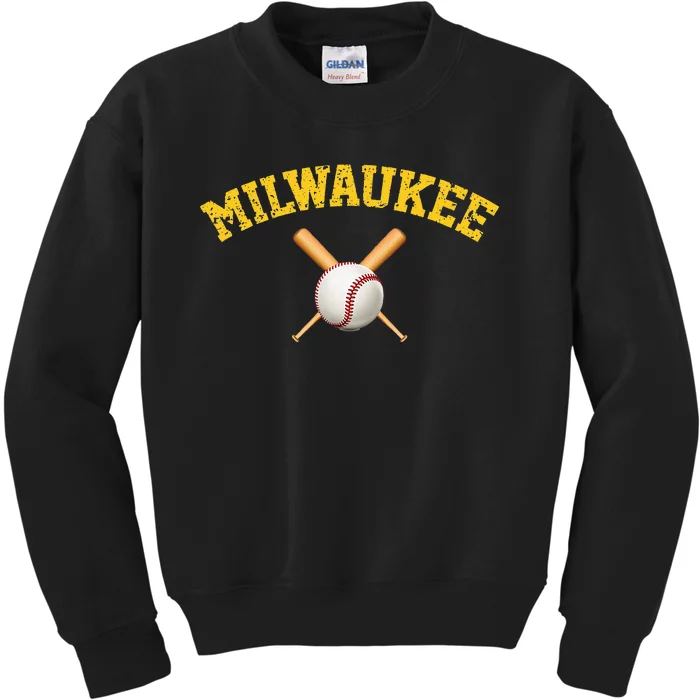 Milwaukee Baseball Kids Sweatshirt