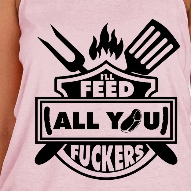 Master Bbq Women's Knotted Racerback Tank