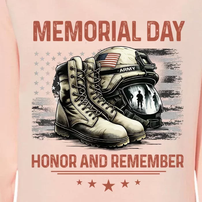 Military Boots Memorial Day Gifts Flag Womens California Wash Sweatshirt