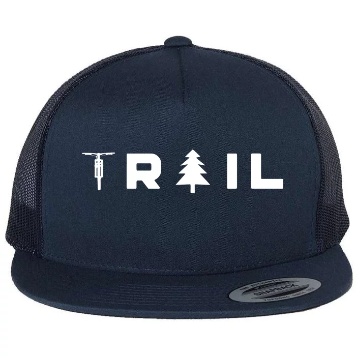 Mountain Bike MTB T TRAIL Mountain Bike Flat Bill Trucker Hat