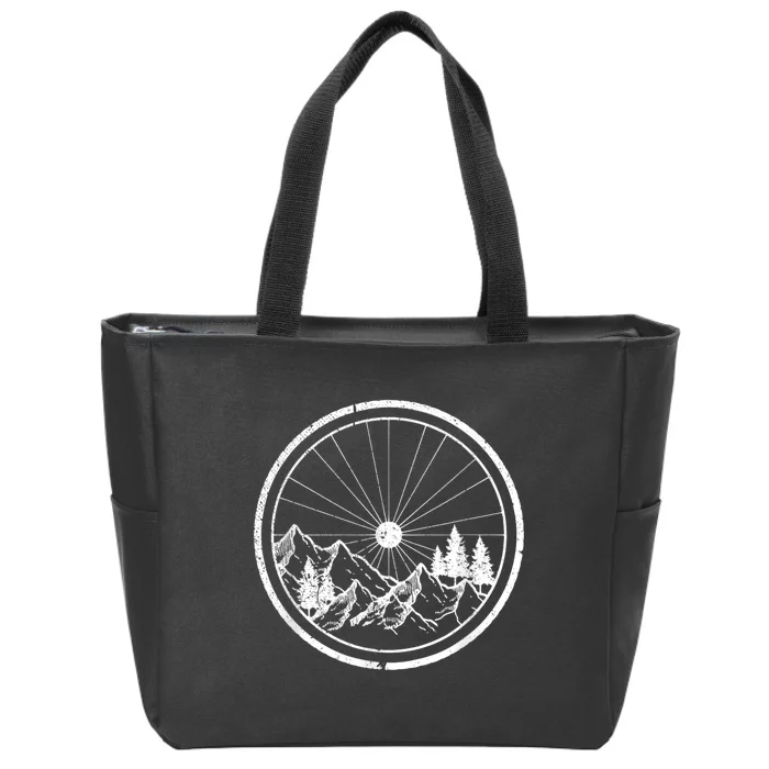 Mountain Bike MTB Cycling Bicycle Biking Gift Zip Tote Bag