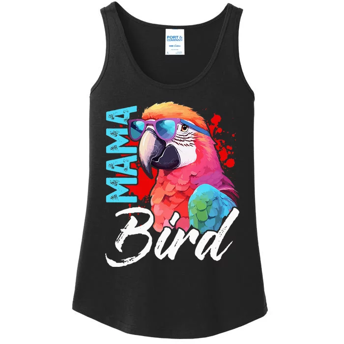 Mama Bird Macaw Mother Mama Red Green Macaw Ladies Essential Tank