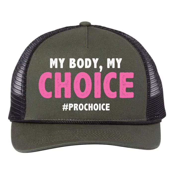 My Body My Choice Pro Choice Retro Rope Trucker Hat Cap