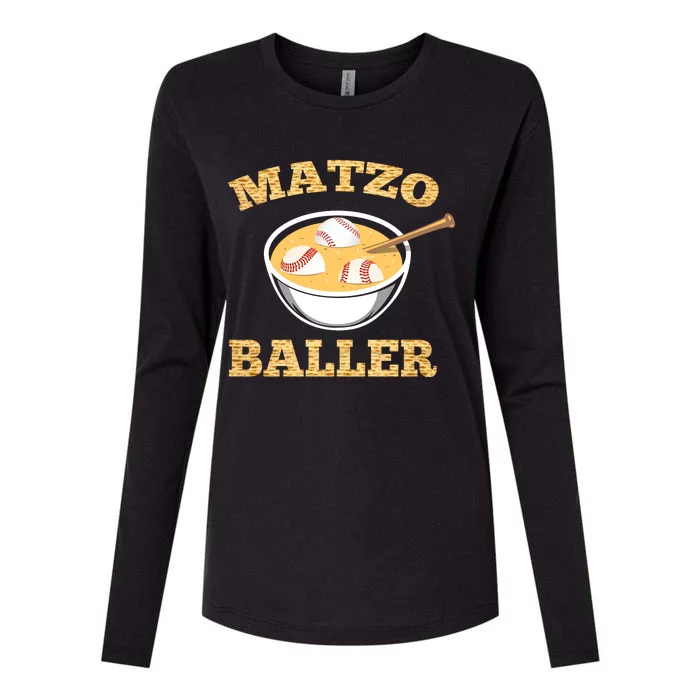 Matzo Baller Womens Cotton Relaxed Long Sleeve T-Shirt