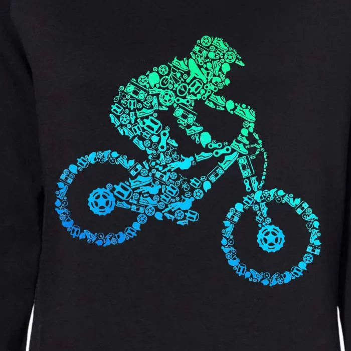 Mountain Bike MTB Downhill Biking Cycling Biker Womens California Wash Sweatshirt