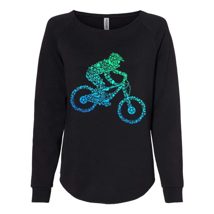 Mountain Bike MTB Downhill Biking Cycling Biker Womens California Wash Sweatshirt