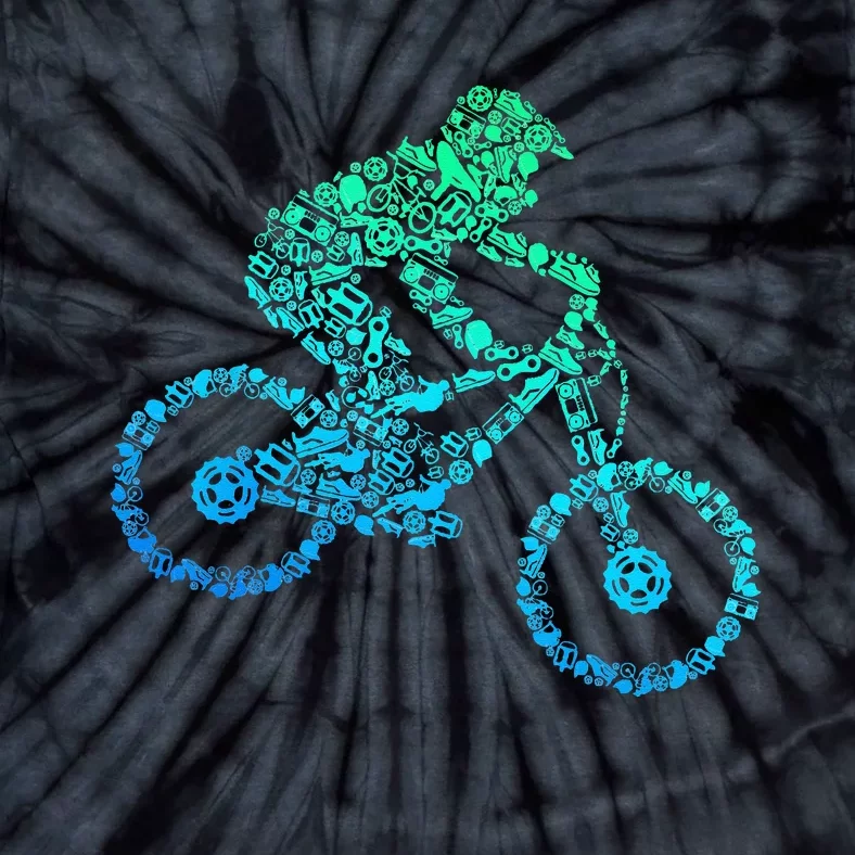 Mountain Bike MTB Downhill Biking Cycling Biker Tie-Dye T-Shirt