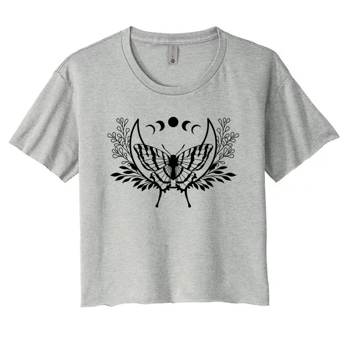 Moon Butterfly Women's Crop Top Tee