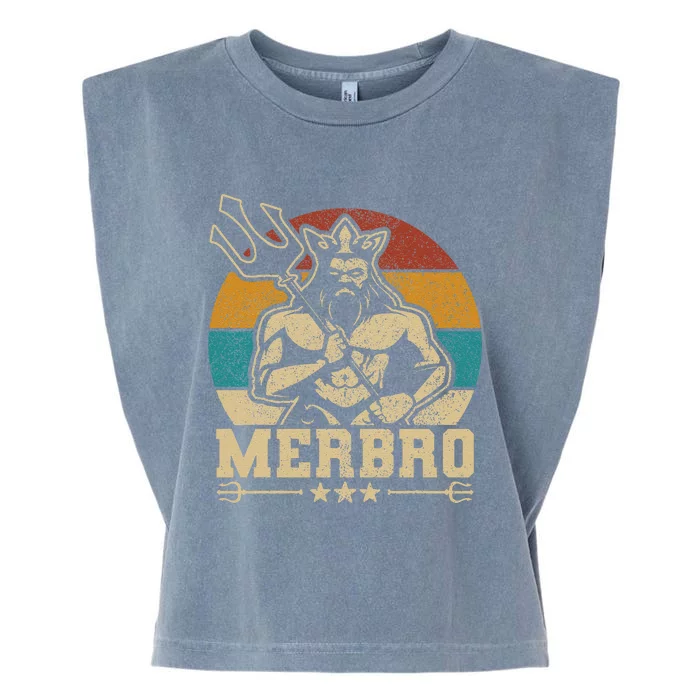 Merbro Brother Mermaid Bro Birthday Costume Tee Party Outfit (1) Garment-Dyed Women's Muscle Tee