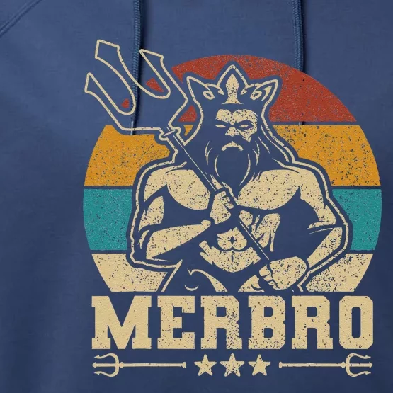 Merbro Brother Mermaid Bro Birthday Costume Tee Party Outfit (1) Performance Fleece Hoodie