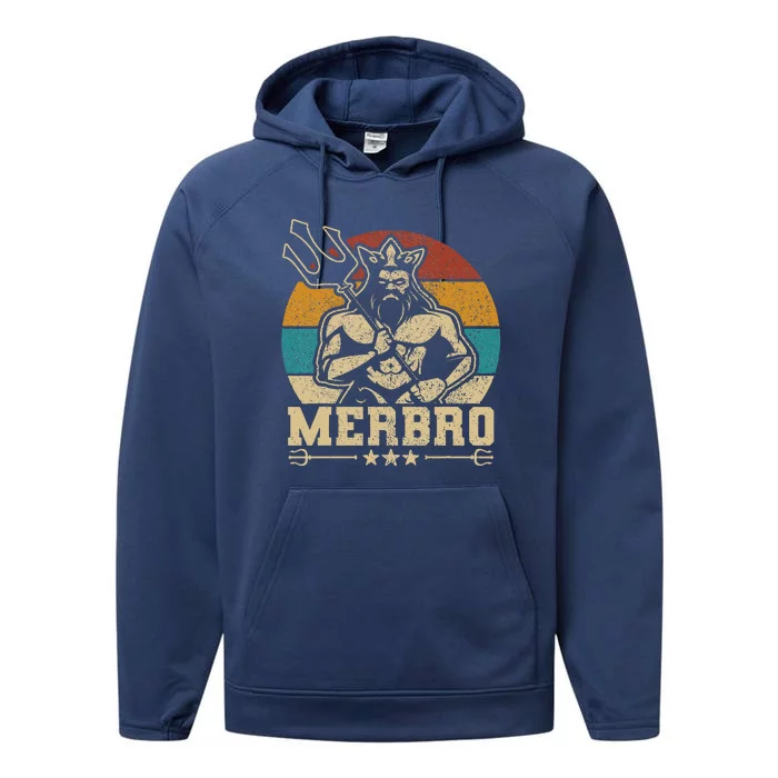 Merbro Brother Mermaid Bro Birthday Costume Tee Party Outfit (1) Performance Fleece Hoodie