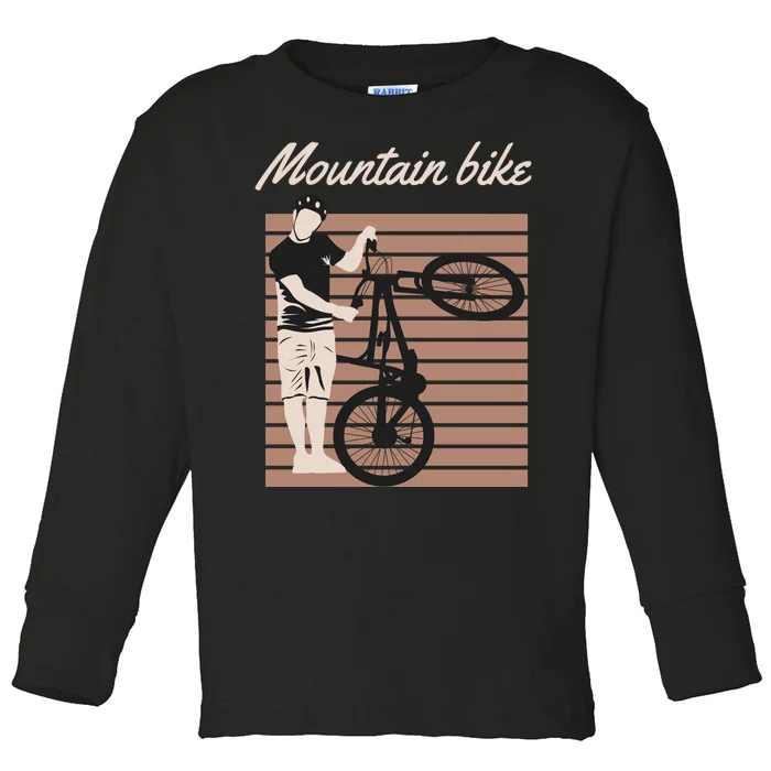 Mountain Bike Toddler Long Sleeve Shirt