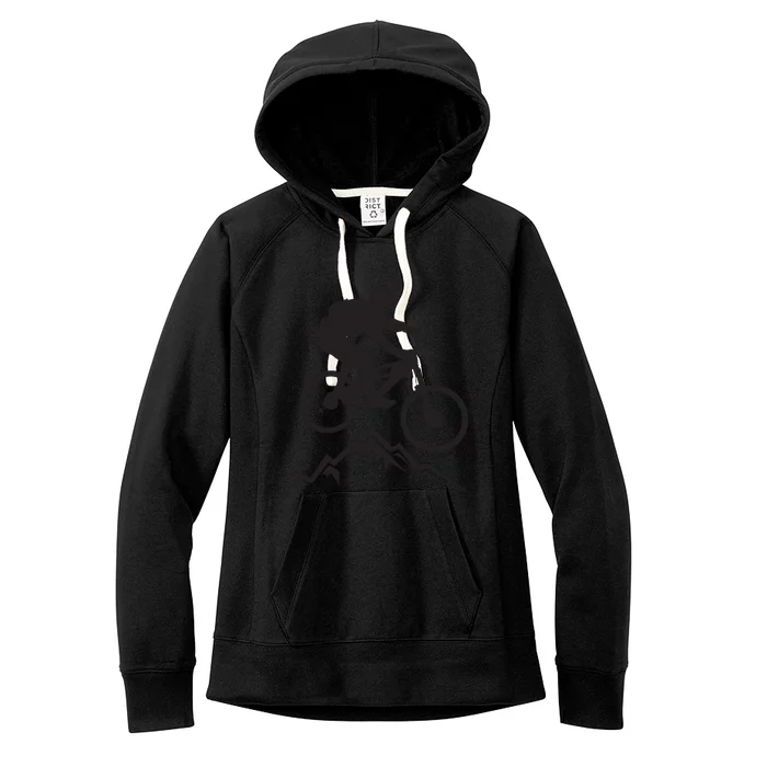 Mountain Biking Mountains Terrain MTB Biker Graphic Women's Fleece Hoodie