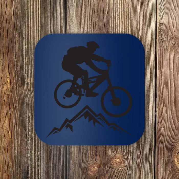 Mountain Biking Mountains Terrain MTB Biker Graphic Coaster