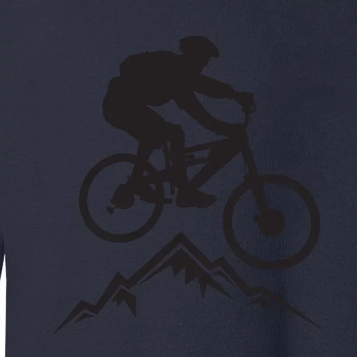 Mountain Biking Mountains Terrain MTB Biker Graphic Toddler Sweatshirt