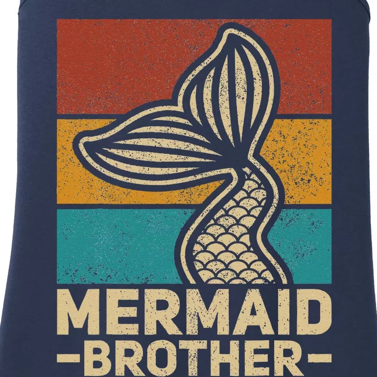 Mermaid Brother Mermaid Birthday Party Outfit Retro Mermaid Ladies Essential Tank