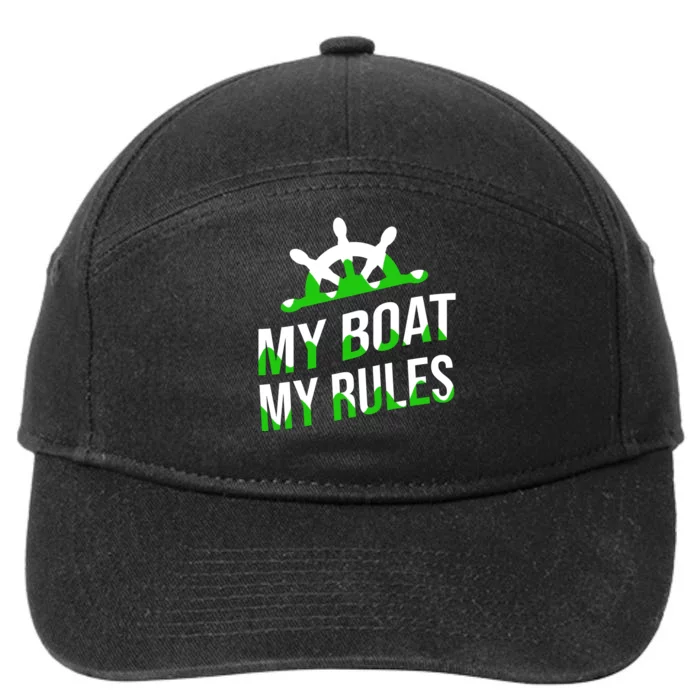 My Boat My Rules 7-Panel Snapback Hat