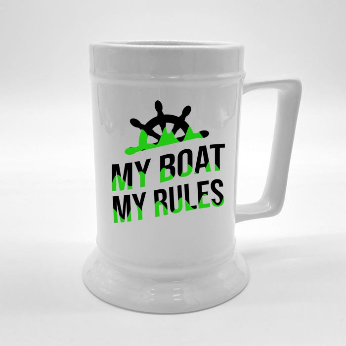 My Boat My Rules Front & Back Beer Stein