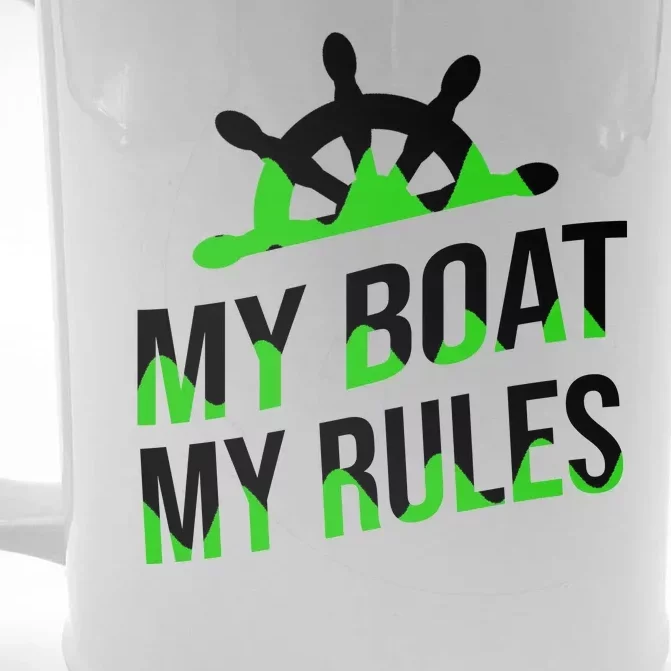 My Boat My Rules Front & Back Beer Stein