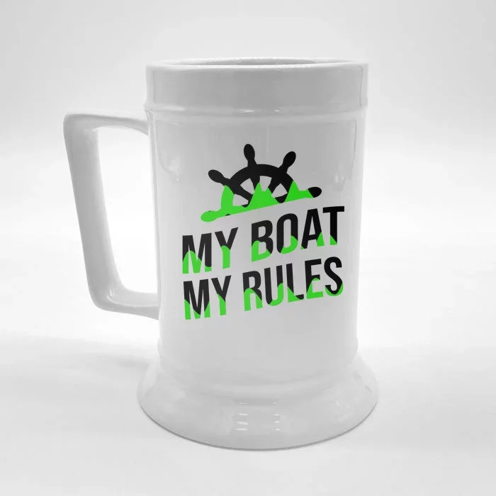 My Boat My Rules Front & Back Beer Stein