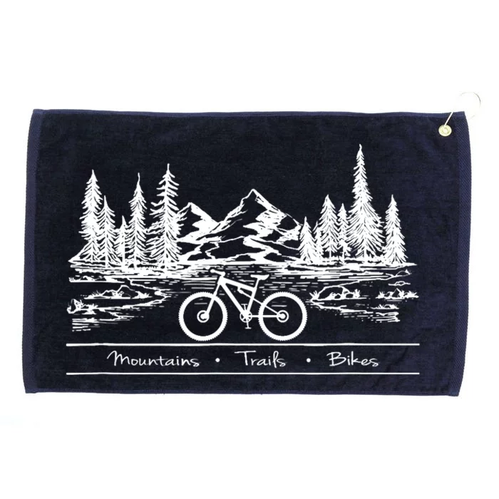 Mountain Bike MTB Mountains Trails Bikes Grommeted Golf Towel