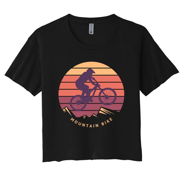 Mountain Bike Women's Crop Top Tee