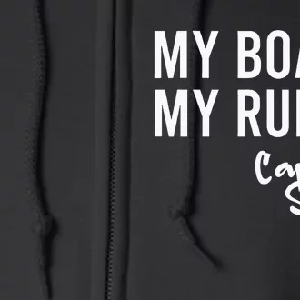 My Boat My Rules Captain Scott Personalized Boating Name Full Zip Hoodie