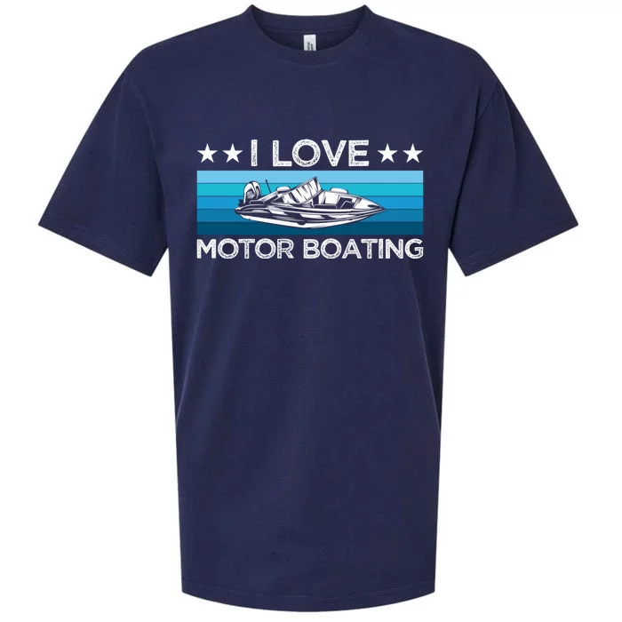 Motor Boaters Motor Boating I Love Motor Boating Gift Sueded Cloud Jersey T-Shirt