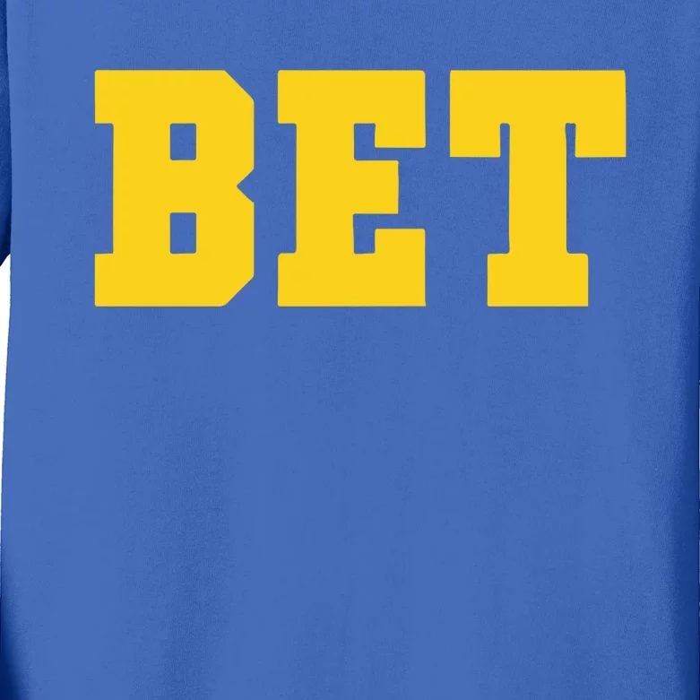 Michigan Bet Kids Long Sleeve Shirt