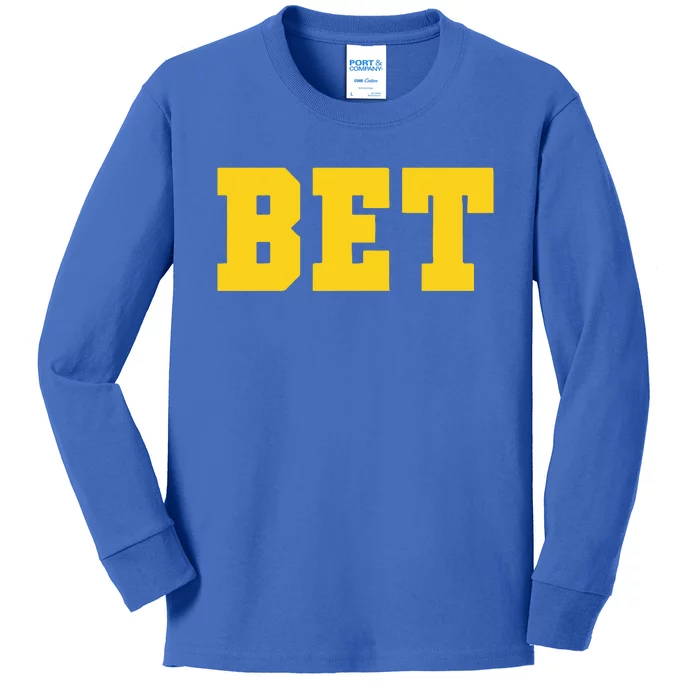 Michigan Bet Kids Long Sleeve Shirt