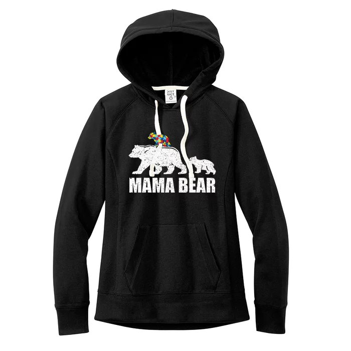 Mama Bear Mom Autistic Child Women's Fleece Hoodie