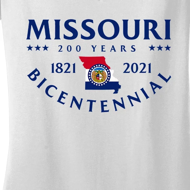 Missouri Bicentennial Women's V-Neck T-Shirt