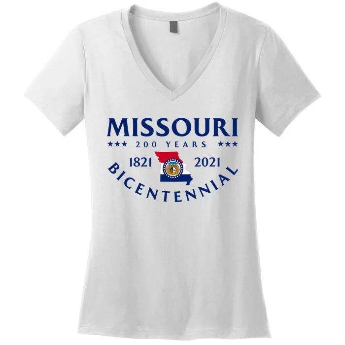 Missouri Bicentennial Women's V-Neck T-Shirt