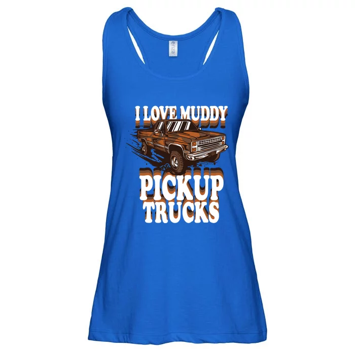 Mud Bogging Mudder Offroad I Love Muddy Pickup Trucks Gift Ladies Essential Flowy Tank