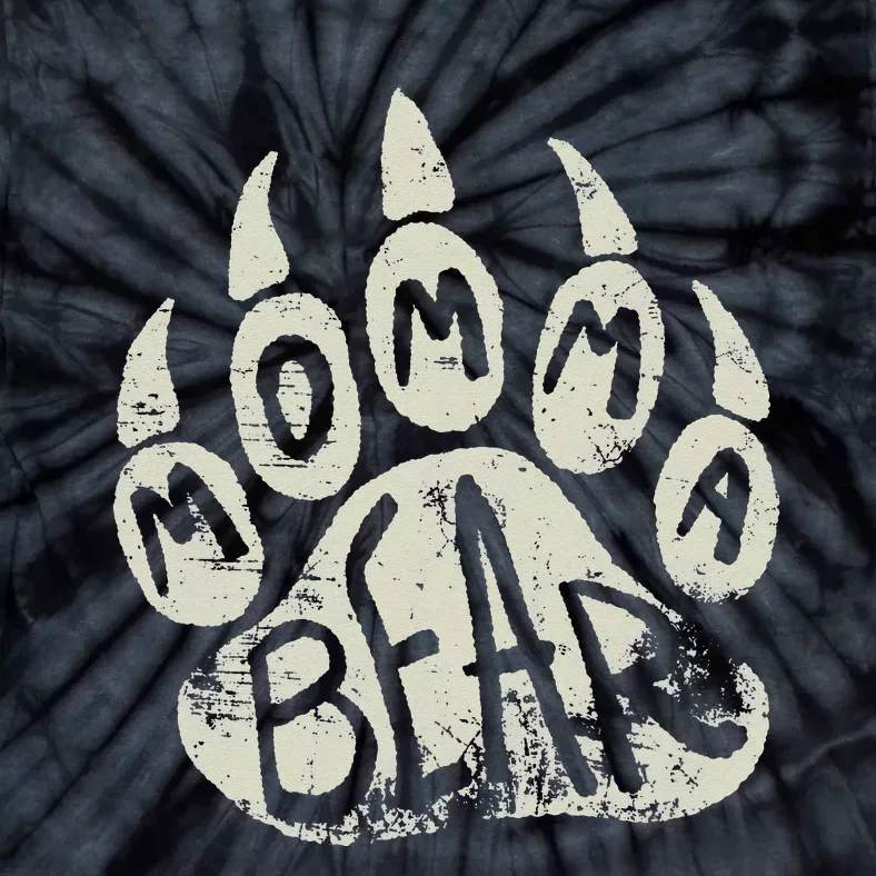 Momma Bear Mama Bear Paw Print Mother's Day Mom Tie-Dye T-Shirt