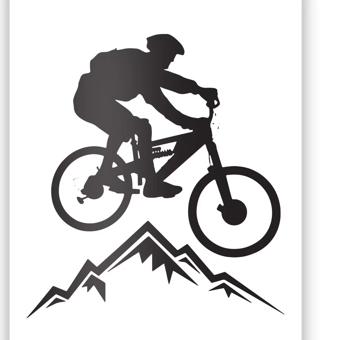 Mountain Biking Mountains Terrain MTB Biker Graphic Poster