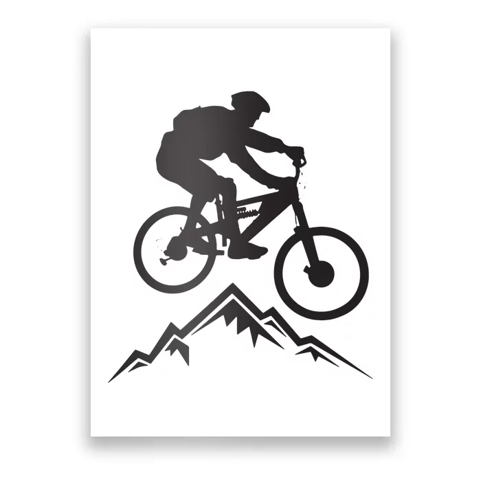 Mountain Biking Mountains Terrain MTB Biker Graphic Poster