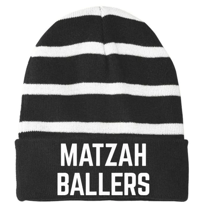 Matzah Ballers Striped Beanie with Solid Band