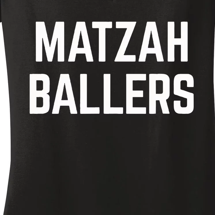 Matzah Ballers Women's V-Neck T-Shirt